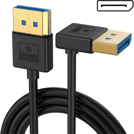 Câble audio/vidéo 8K60Hz 4K144Hz pour moniteur PC portable, coudé vers le bas-- (1/5)