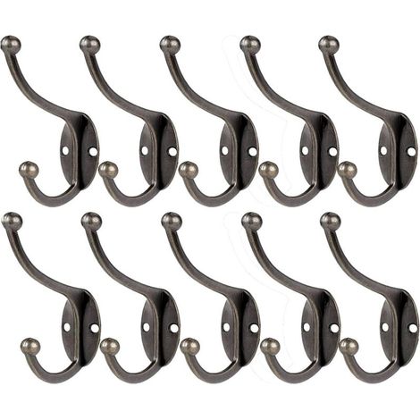 10 Stück Vintage-Wandgarderobenhaken, einzigartige Huthaken aus Metall, Retro-Edelstahl mit Schrauben für Garderobe, Badezimmer, Küche (Kupfer) (1/4)
