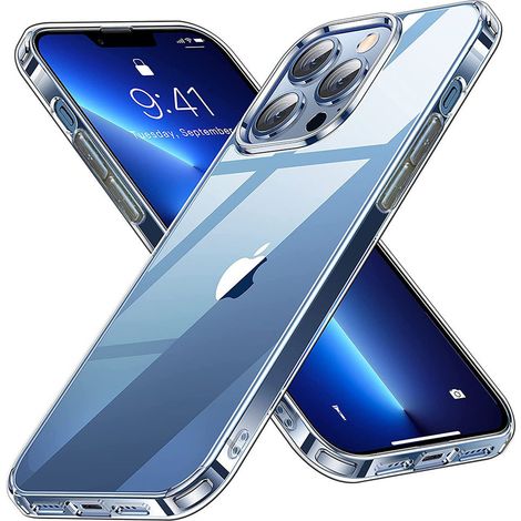 Coque en verre transparent avec airbag, iPhone 12 transparent (1/4)
