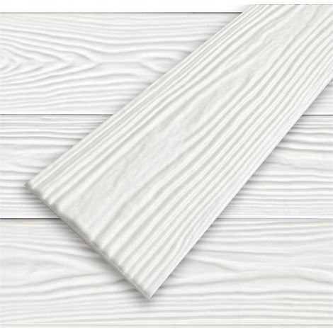 VerdicoPanneau mural et plafond 3D blanc effet vieux bois dimension: 100×16,7 cm – Dalle décorative légère en polystyrène, style planche rustique 10m2/ 60 pièces (1/5)