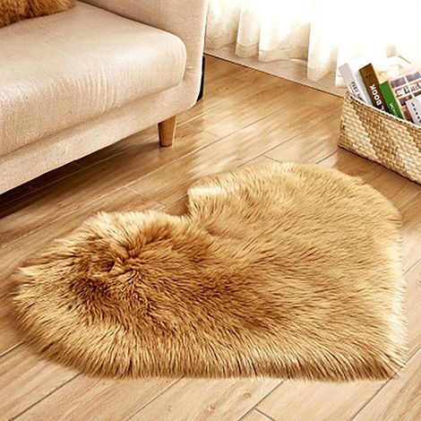 Tapis Shaggy - Imitation Peau De Mouton - Polyester - 40 x 50 cm - Blanc Violet Noir Rouge Gris - Pour Chambre Salon Entrée (1/4)