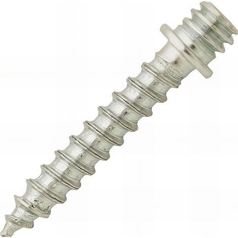 50 pattes à vis bois - avec collerette, zingué blanc - M8 x 80 mm (1/2)