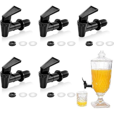 Stück 18 mm lebensmittelechte Kunststoff-Getränkezapfhähne, Ersatz-Wasserdüsen für Party-Bierfässer, Obstfässer und Wasserspender (1/5)