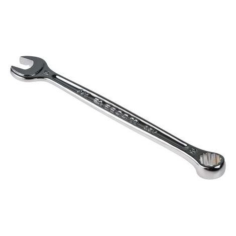Facom – Clé mixte 10 mm – Alliage d'acier – Finition chrome satiné – Longueur 145 mm – Double terminaison – Pour espaces confinés