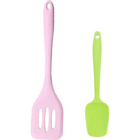 Ensemble Ustensiles Cuisine - Silicone Antiadhésif Et Bois - Pour Casseroles Et Poêles - Lot De 2 (1/5)