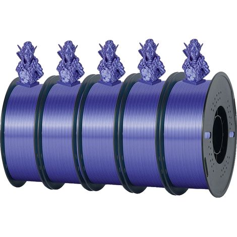 Filamento per stampante 3D, materiale in seta, capacità di transizione del colore, seta viola semplice (1/2)