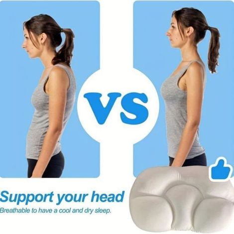 Oreiller oreiller cervical ergonomique en microbilles en coton oreiller cervical unisexe VHV wake (1/4)