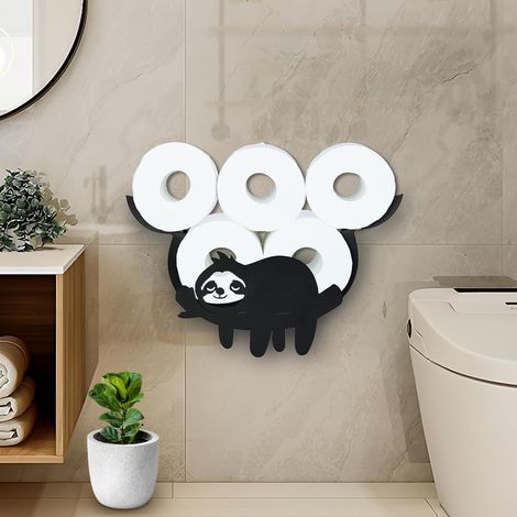 Toilettenpapierhalter – schwarze Badezimmer-Rollendekoration zur Aufbewahrung in Bad, Küche und Wohnzimmer, Größe 40 x 10 x 18 cm (1/5)
