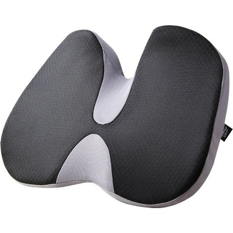 Office Chair Seat Cushion Memory Foam Coccyx Cushion for Computer Desk Chair Gray (1/5)