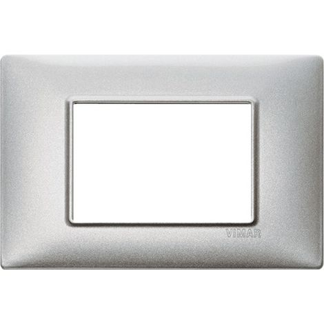 Vimar Plana Abdeckrahmen 3 Module Farbe Metallic Silber 14653.71