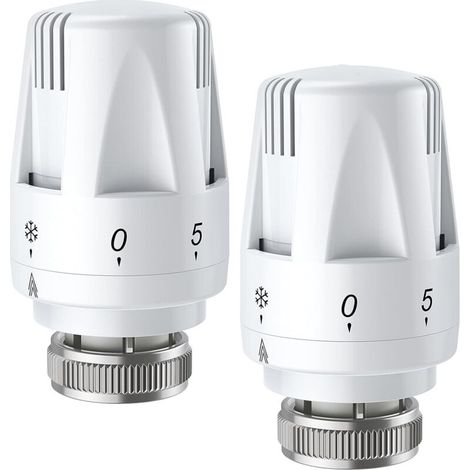 Tête de radiateur thermostatique 2 pièces tête de thermostat de radiateur TRV M 30 x 1,5 tête de remplacement de la vanne de radiateur thermostatique vanne