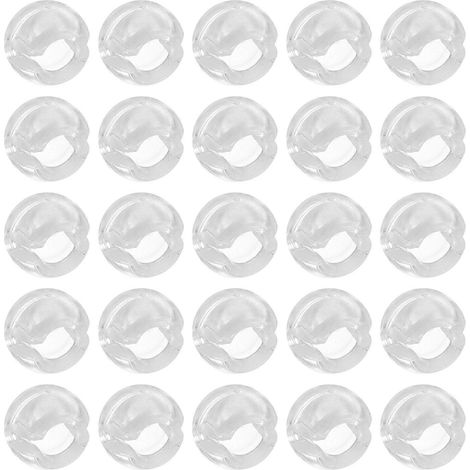 Accessoires pour stores vénitiens à chaînette perlée avec butée à pression, comprenant 125 pièces transparentes. (1/5)