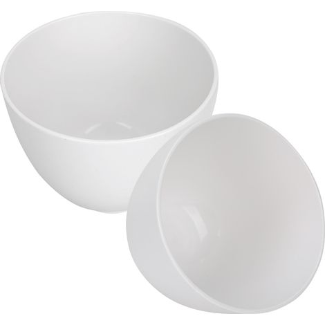 Lot de 2 Bols Mélangeurs Masques Souples Pliables pour DIY Argile, Soins Visage Spa, Maison et Institut de Beauté, Blanc (1/5)
