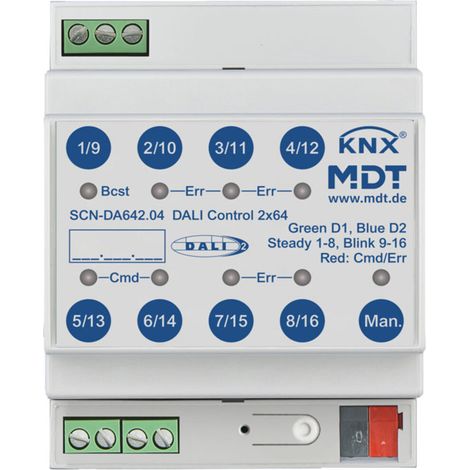 MDT technologies DALI Control 2x64 Gateway 4TE, REG SCN-DA642.04