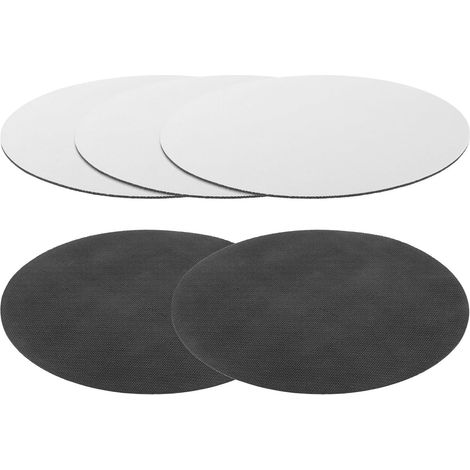 Tapis de Souris Gaming à Sublimation en Caoutchouc Lot de 5, Diamètre 20cm, Épaisseur 2mm, Surface Tissu, Antidérapant pour Bureau et Travail (1/5)