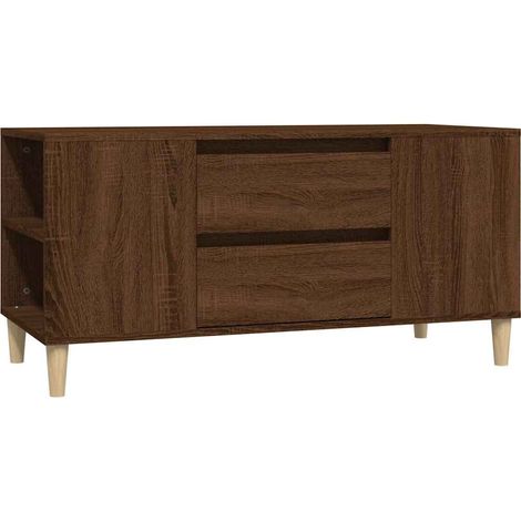 Meuble TV, Étagère TV, Meuble de Salon, Moderne Chêne marron 102x44,5x50 cm Bois d'ingénierie OIB3371E (1/5)