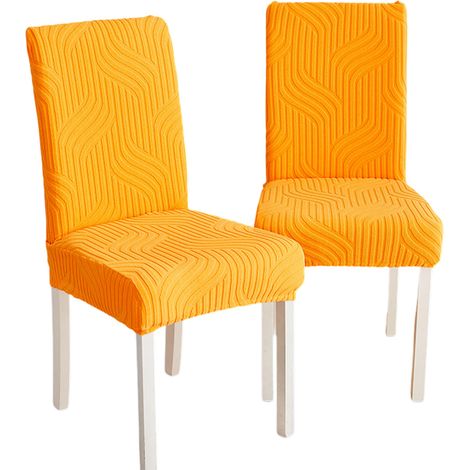 fundas para sillas, elásticas, de poliéster y elastano, lavables a máquina, para comedor y cocina. (1/5)