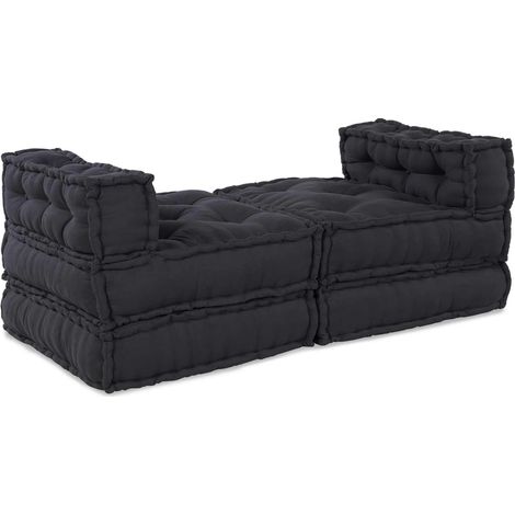 Maison Exclusive - Unità di Divano Modulare Tessuto Antracite 210 x 140 x 56 cm (1/5)