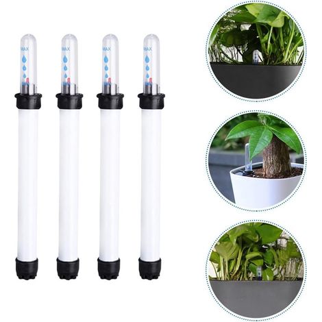 4-teiliges Set – Wasserstandsanzeiger für Blumentöpfe – Feuchtigkeitsindikator für Pflanzen – Wassererinnerung für Blumentöpfe – Wasserstandsanzeiger – Wassermangelanzeiger – Wasserstandsboje – Bodenf (1/5)