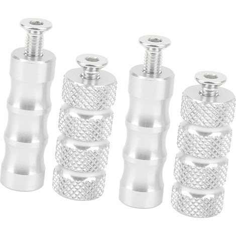 Paar silberfarbene, CNC-gefräste Motorradfußrasten, präzise Montage mit M6-Schrauben (6 mm), verchromtes Motorradzubehör, 2 Stück, robust und passgenau (1/5)