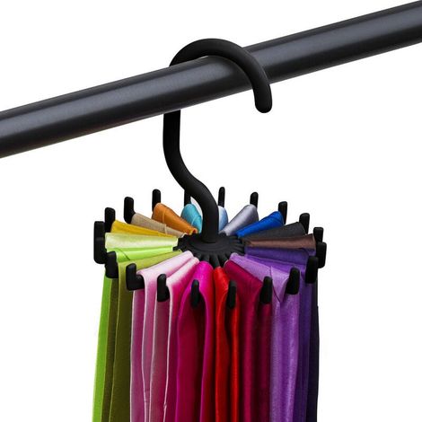Porte-cravates rotatif Le cintre cravate rglable peut contenir 20 cravates Organisateur de cravates pour hommes (1/2)