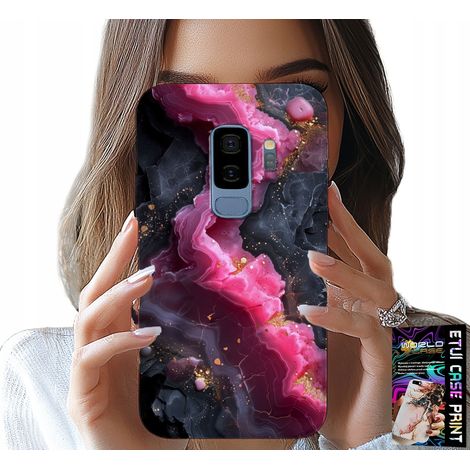 Custodia per Samsung Galaxy S9 Plus - retro effetto marmo rosa, motivi alla moda (1/5)