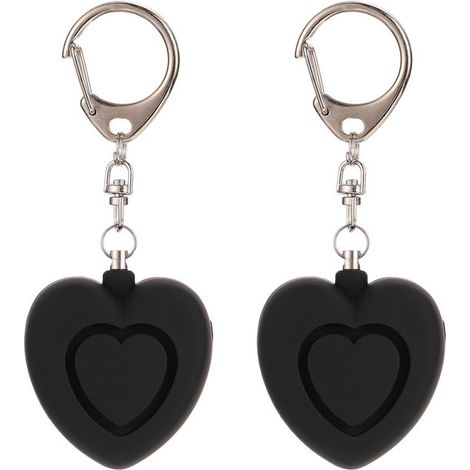 Persönlicher Taschenalarm – 2 Stück – mit Taschenlampe – Schlüsselanhänger – Panikalarm – Sicherheitsalarmknopf – Selbstverteidigungssirene – für Frauen (1/5)