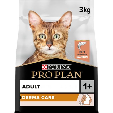 PURINA PRO PLAN Derma Care Crocchette Gatti Ricco in Salmone, Sacco da 3kg (1/5)