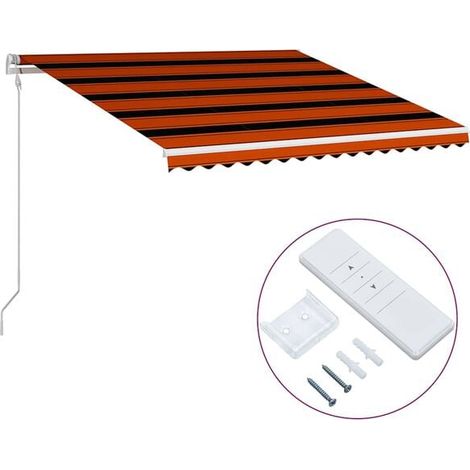 Store banne rétractable automatique 400x300 cm Orange-brun (1/5)