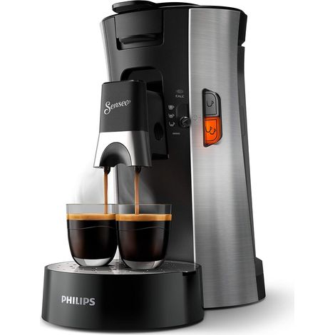 Machine espresso Acier Brossé Eco 1 ou 2 tasses (1/2)