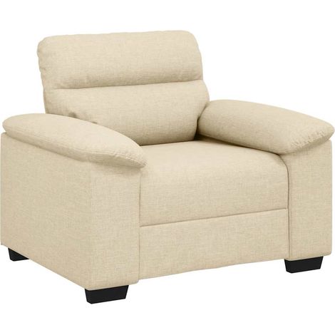 vidaXL Poltrona Crema 60 cm in Tessuto (1/5)