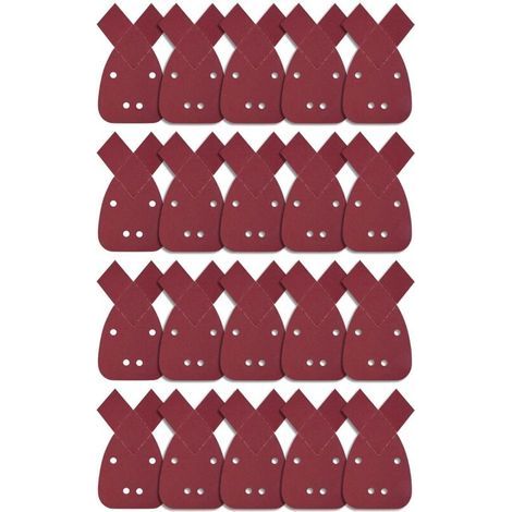 20 Pièces Feuilles Abrasives Triangles Feuilles de Ponçage 180 Grain Mouse Sanding Sheet Papier Abrasif pour Black and Decker Detail Palm Sander (1/4)