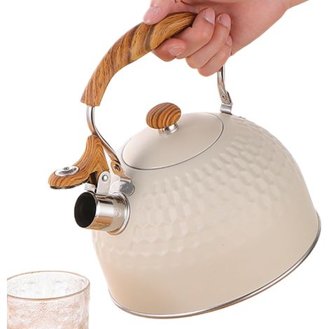 Bouilloire de 2,5 L avec sifflet, compatible avec les plaques électriques, idéale pour la maison et les restaurants. (1/5)