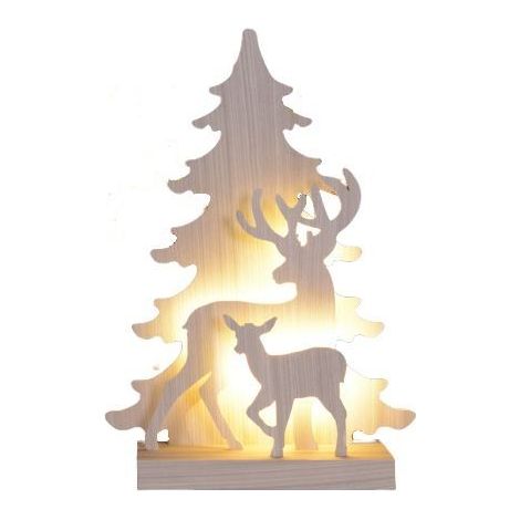 TrendLine LED Holzsilhouette Wald 41 x 29 cm warmweiß mit Timer Figuren (1/2)