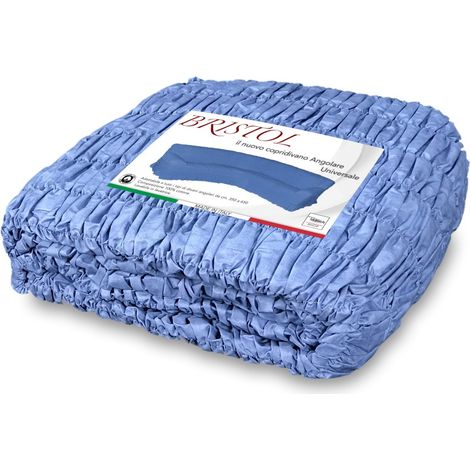 COPRIDIVANO ANGOLARE UNIVERSALE BRISTOL BLU UNITO (1/5)