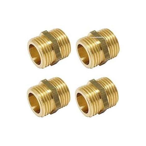 4 Stück Messing-Muffe 1 1/4'' Aenor Messingzubehör Messing-Muffen mit Gewinde