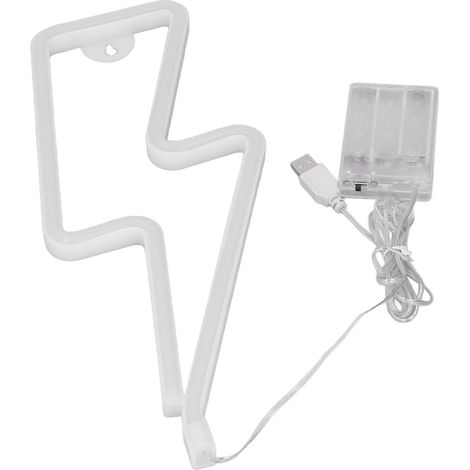 Lampe néon LED décorative de nuit, alimentée par USB et idéale pour la décoration murale et la décoration de chambre (lumière rose). (1/5)