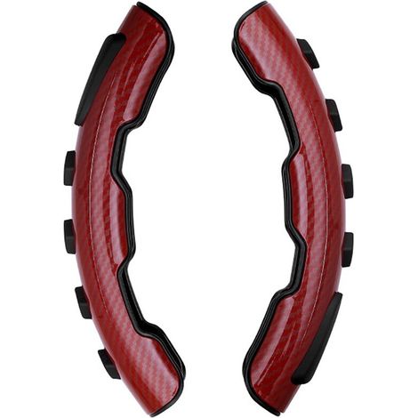 Housse de volant pour Model 3 avec volant pivotant, bouton supplémentaire, poignée de secours, rouge, universelle-AquaForge (1/5)