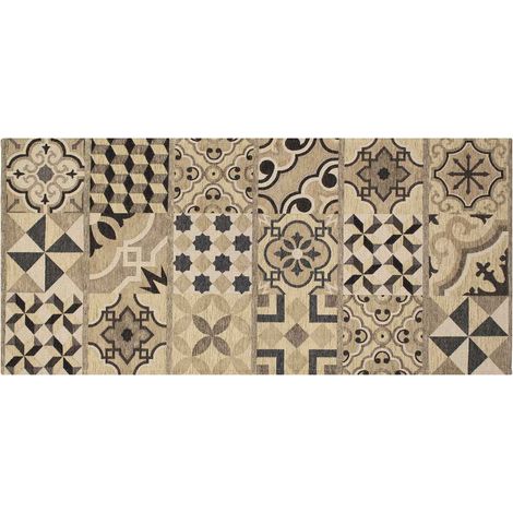 Tappeto Cucina In Ciniglia Arredo Moderno Passatoia Multiuso Ingresso Corridoio Antiscivolo Prodotto Italiano Disegni Piazzati Cotone Varie Misure Lavabile In Lavatrice Lavatrice Cementine Visone - 57
