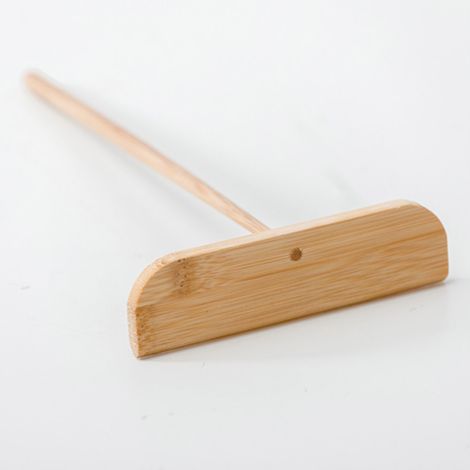 Petite raclette à crêpes en bambou transportable lavable avec long manche ustensile de cuisine (1/2)
