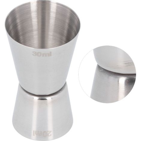 Cocktailmessbecher 20/30 ml, doppelseitiger Edelstahl-Cocktailmessbecher für Barcocktails (1/5)