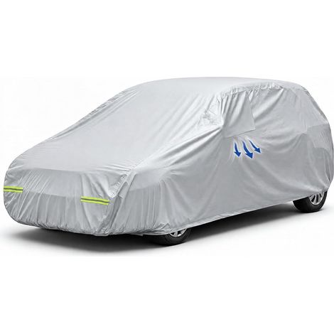 Bache Voiture Imperméable Extérieure, Protection Toutes Saisons Respirante Contre Pluie Soleil Neige, Bache Auto Universelle pour Voiture à Hayon (400-435 cm) (1/5)
