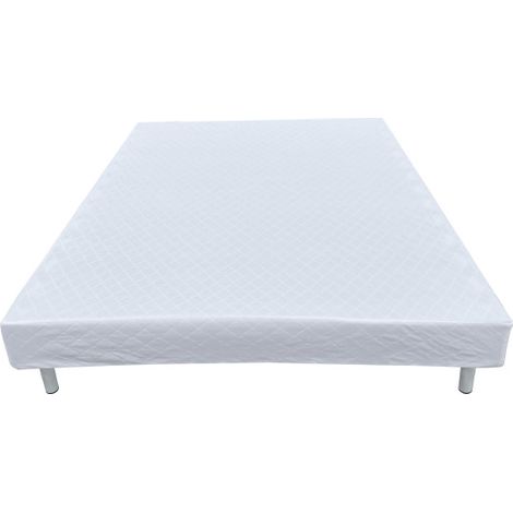 Rete a doghe imbottita 90x190cm su piedini per letto singolo