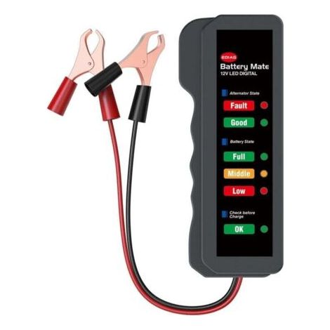 Testeur d'alternateur pour batterie automobile 12 V, indicateur de charge numérique à LED, analyseur de fil de cuivre pour alternateur (1/3)