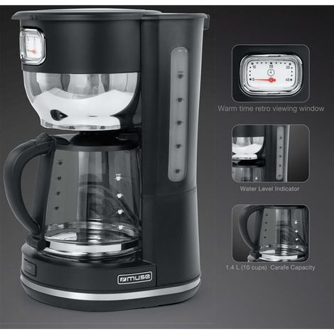 Cafetière Rétro New One Muse Pem Design Rétro, 10 Tasses, Arrêt Automatique - New One - Muse Pem
