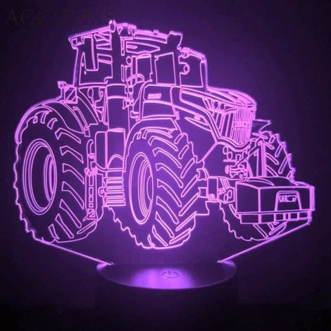 3D Lampe Illusions - lumière de nuit - Tracteur Camion Automobile 7 couleurs changeantes Touch USB - Décoration (1/4)