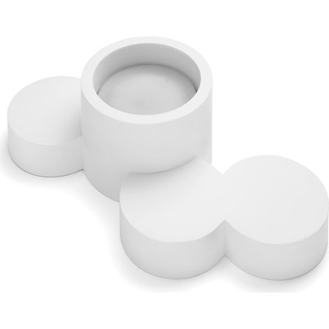 CHIO lampada da soffitto 1 Luce tonda attacco GX53 in gesso bianco 24,5cm (1/3)