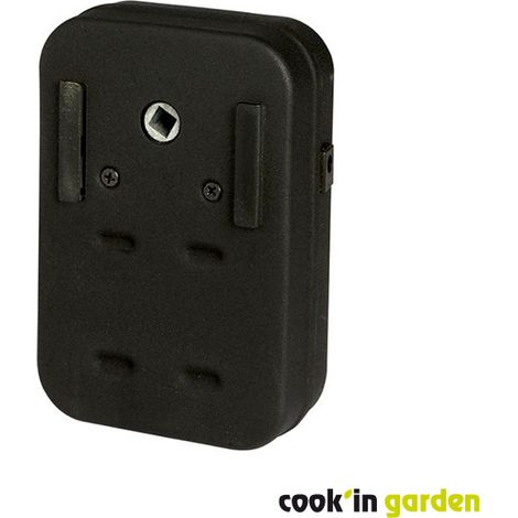 Cook'In Garden – Moteur tournebroche à piles 4 kg – Inox durable – Pour viandes jusqu'à 4 kg – Cuisson longue sans surveillance
