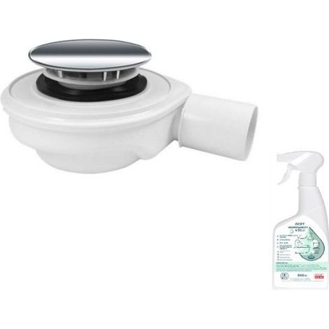 Siphon Pour Receveur De Douche - Ø50 mm - Hauteur 50 mm - Débit 42 L/Min - Conception Vortex Autonettoyante - 1 Pièce (1/4)