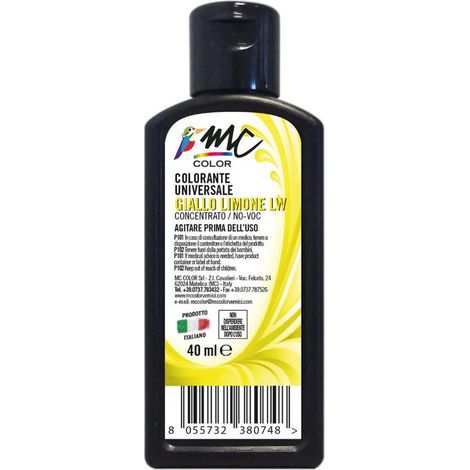 Colorante universale concentrato - 40 ml / Giallo limone LW